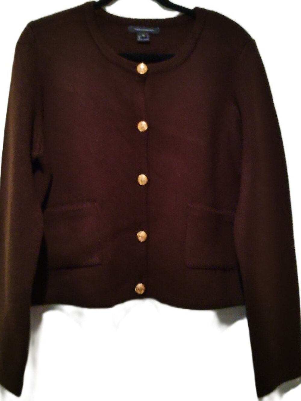 French connection brown size XL short, long sleeve cardigan